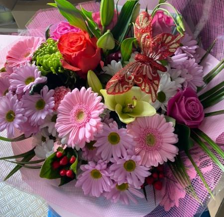 Pink Hand-Tied Bouquet